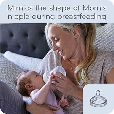 NUK Simply Natural Glass Baby Bottles, 4 oz, 3 Pack - Image 3