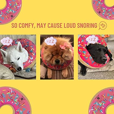 Dog Donut Collar | Alternative to Traditional or Soft Dog Cones | Inflatable Post-Surgery Cone for Medium Dogs (Pink) - Image 2