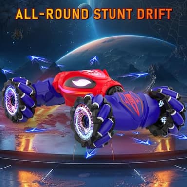 SAUFTTI Gesture RC Cars, Hand Controlled Stunt Car for 6-12 yr Kids, 2.4GHz Gesture Sensor Remote Control Cars, 4WD Double Sided Stunt RC Twist Car with Light Music for Boys Girls Birthday Xmas Gift - Image 3