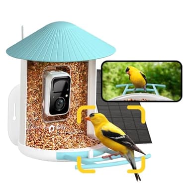 NETVUE by Birdfy Smart Bird Feeder with Camera – AI Identifies Birds Species 2MP Night Vision & App Alerts, 2.4Ghz Wi-Fi Connect IP65 Weatherproof Bird Camera-Gift for Backyard BirdWatchers, Blue - Image 1