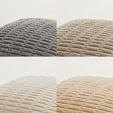 Fancy Homi 4 Pack 20x20 Inch Striped Corduroy Throw Pillow Covers, Rustic Boho Home Decor - 50x50 cm - Image 5