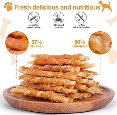 Chicken Wrapped Rawhides Dogs Treats Puppy Training Snacks Sticks Dog Chews 2lb - Image 4