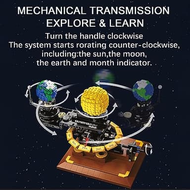 LEAPHZOT Solar System Earth Moon Sun Model,Astronomical Science Educational Building Blocks Sets,Kid's Brain-Inspired Space Toys for 8+ Kids Christmas Birthday Gifts(865 Pieces) - Image 3