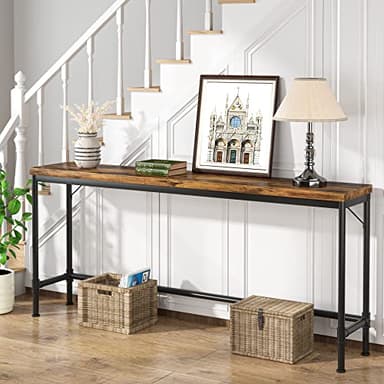LITTLE TREE 70.9 Inch Extra Long Console Table, Narrow Long Sofa Table for Living Room - Image 7