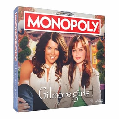 Monopoly: Gilmore Girls, Buy, Sell & Trade Iconic Stars Hollow Locations, Includes 6 Collectible Tokens Like Coffee Cup & Luke’s Hat, Fun Game for Fans & Families, Official Gilmore Girls Merchandise - Image 1