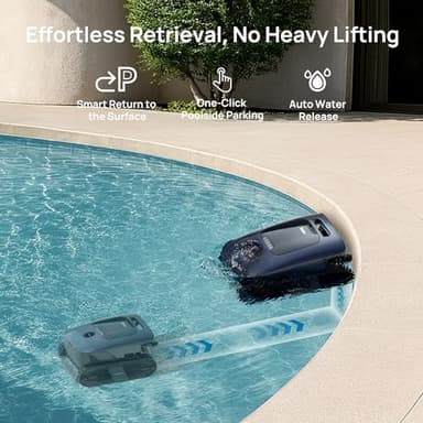 (2025) Beatbot AquaSense 2 Ultra Cordless Robotic Pool Cleaner for Complex Pools, Pool Mapping with AI Camera, 5-in-1 Cleaning, Smart Surface Parking, Pool Skimmer, Water Clarification – Midnight Blue - Image 6