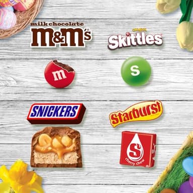Mars M&M'S, SKITTLES, SNICKERS & STARBURST Easter Basket Stuffers Variety Pack, 65 Ct Bulk Bag - Image 3