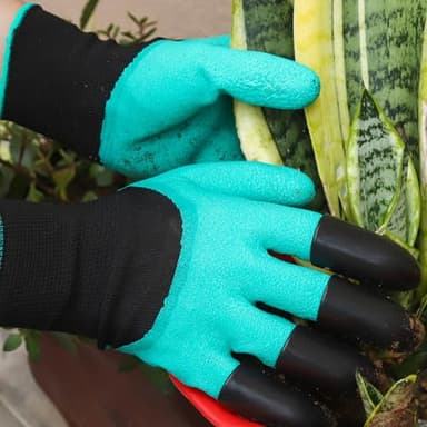 HHSZZY Gardening Gloves with Claws, Waterproof, Breathable, for Digging Planting, Puncture Resistant, Best Gifts for Women. (Green) - Image 2