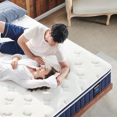 Coolvie Full Size Mattress 14 Inch, Hybrid Full Mattress in a Box, 4 Layer Premium Foam with Pocket Springs for Motion Isolation and Pressure Relieving, Medium Firm Feel, 100-Night Trial - Image 2
