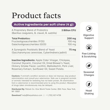PetLab Co. Probiotics for Dogs, Support Gut Health, Occasional Diarrhea, Digestive Health & Seasonal Allergies - Salmon Flavor - Packaging May Vary - 30 Soft Chews - Image 9
