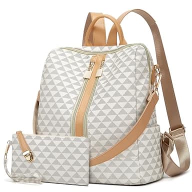 Makes Backpack Purse for Women PU Leather Travel Satchel Handbag Convertible Design Bag with Purse 2 Piece - Image 1