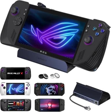 iVANKY 8-in-1 Docking Station 4K@144Hz for ASUS ROG Ally X/Valve Steam Deck OLED/Lenovo Legion Go S/MSI Claw, ROG Alloy/Stream Deck Dock Hub, HDMI 2.1, 1Gbps Ethernet, 3*USB-A 3.0, 100W USB-C Charge - Image 1