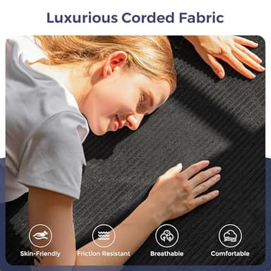 MAXYOYO Sofa Bed, 4 in 1 Foldable Floor Sofa Couch in A Box with 2 Cup Holders, Convertible 3 Seater Boneless Couch Folding Recliner Sleeper Chair for Living Room, No Assembly Required, Black - Image 7