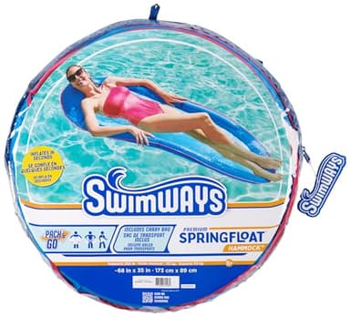 SwimWays Spring Float Premium Hammock Pool Lounger, Inflatable Pool Floats Adult with Fast Inflation for Ages 15 & Up - Image 7