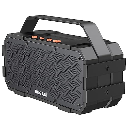 BUGANI Bluetooth Speaker, 40W Portable Bluetooth Speakers with Stereo Loud Sound, 24H Playtime, Built-in Mic, Support TF Card/AUX, IPX6 Waterproof Outdoor Speaker for Camping Beach Party - Image 1