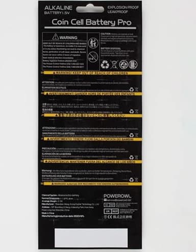POWEROWL High Capacity LR44 Batteries 40 Pack, L1154F AG13 357 303 SR44 A76 Premium Alkaline Battery 1.5V Button Coin Cell Batteries - Image 9
