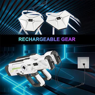 Laser Tag Rechargeable, Lazer Tag Game Set of 2 for Kids Indoor & Outdoor Play, Gift Ideas for Kids Teens and Adults, Cool Toys for Teenage Ages 8 9 10 11 12+Year Old Boy & Girls - Image 4
