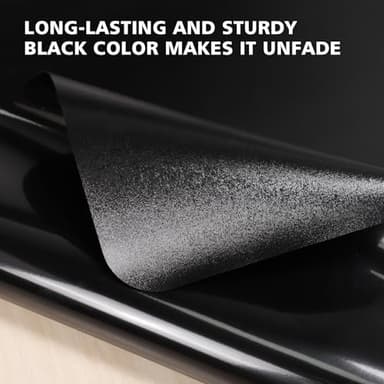 FURKIT Vinyl Floor Mat for Home, Black Waterproof Area Mat for Under Dining Room Table, Sturdy Plastic Rug Protector for Kitchen, Living Room, Yard, Garage, Large Baby Play Mat (60"x 75") - Image 5