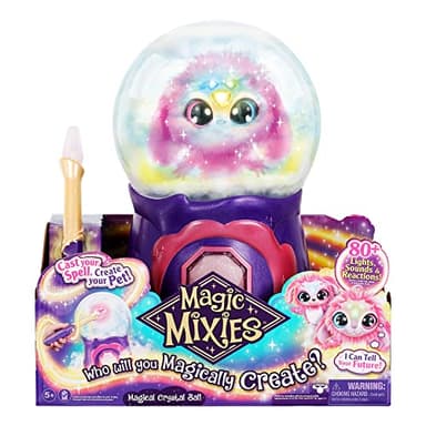 Magic Mixies Magical Misting Crystal Ball with Interactive 8 inch Pink Plush Toy and 80+ Sounds and Reactions - Image 8