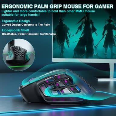 SOLAKAKA SM809 Gaming Mouse for MMO,24000 DPI,16 Programmable,RGB PC Gaming Mice - Image 8