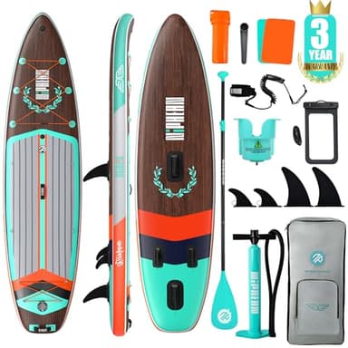 Niphean (Extra Large) Inflatable Paddle Board, SUP for 2+1 People/Family, Stand Up Paddle Board with (Beginner Friendly), Waterproof Phone Pouch, Paddle Boards for Adults, Gift Ideas - Image 1