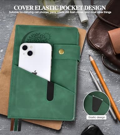 PAIBAS Lined Journal Notebook for Men, A5 Leather Journals for Writing Women, Hardcover Notebooks for Work,School,Note Taking,Travel,Business,Personal daily Diary,200 Page College Ruled (5.9" x 8.4") - Image 3