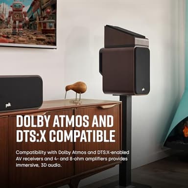 Polk Signature Elite ES20 Bookshelf Speaker - Hi-Res Audio Certified, Dolby Atmos & DTS:X Compatible, 1" Tweeter & 6.5" Woofer, Power Port Technology for Effortless Bass (Pair, Elegant White-Washed) - Image 5