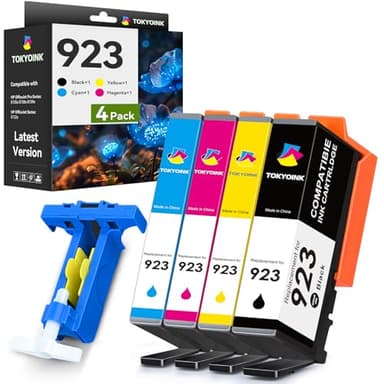 923 Ink Cartridges Combo Pack Replacement for HP 923 Ink Cartridges Work with OfficeJet 8120 8122e 8123 OfficeJet Pro 8130 8135e 8138e 8139e Printer Without Chip (4 Pack) - Image 1