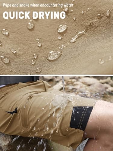 TACVASEN Mens Cargo Shorts 10 Inch Inseam Quick Dry Stretch Casual Dress Waterproof Hiking Khaki Shorts with Zipper Pockets Outdoor Golf Summer - Image 3