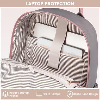 LOVEVOOK Backpack purse for Women, 14 Inch Laptop backpack Cute Waterproof Backpacks Stylish Travel Bags Vintage Daypacks for College Work - Image 5