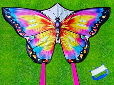 HONBO Butterfly Kites for Kids & Adults, Easy to Fly for Beginners, Each Kite with 300ft Line Handle,Beginner Kite for Kids Ages 4-8,Beach Kites for Outdoor Activities & Family Trip(Pink) - Image 4