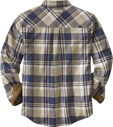 Legendary Whitetails Men's Standard Flannel Shirt Long Sleeve Button Down 100% Cotton, Shale Plaid, X-Large - Image 3