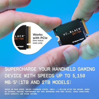 WD_BLACK 2TB SN770M M.2 2230 NVMe SSD for Handheld Gaming Devices, Speeds up to 5,150MB/s, TLC 3D NAND, Great for Steam Deck and Microsoft Surface - WDBDNH0020BBK-WRSN - Image 4