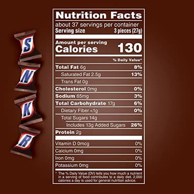SNICKERS Minis Size Milk Chocolate Candy Bar Bulk Assortment, 35.6 oz Bag - Image 2