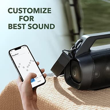 Soundcore Anker Motion Boom Plus IP67 Outdoor Speaker with 80W Stereo Sound, Black - Image 6
