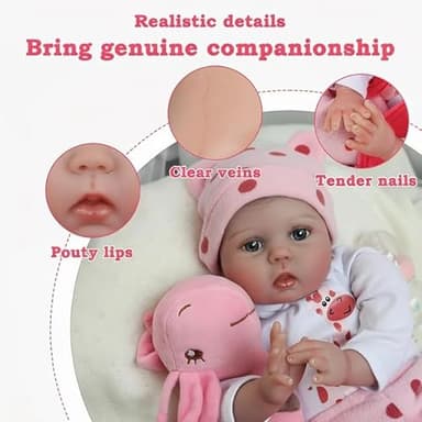 CHAREX Reborn Baby Dolls - 22 inches Realistic Newborn Soft Vinyl Baby Dolls Toy for Kids Age 3+ - Image 3