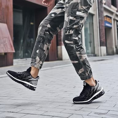 Autper Mens Athletic Running Tennis Shoes Lightweight Sport Gym Jogging Walking Sneakers(Blackwhite US 8) - Image 5