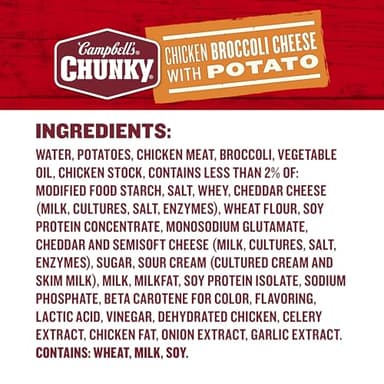 Campbell's Chunky Soup, Chicken Broccoli Cheese Soup, 18.8 Oz Can (Case of 12) - Image 3