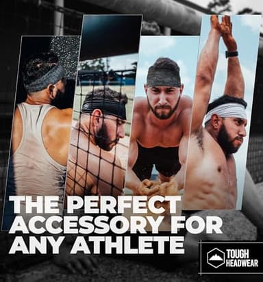 Mens Sweat Bands - Mens Headb&- Head Bands Working Out Men Sports Headb&Men Performance Headb&Men - Athletic Headbands Men Cycling Sweat Band, Football Headbands - Sweat Bands Headbands Men/Women - Image 5