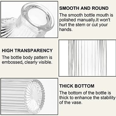 Arme Glass Bud Vase Set of 32 Pcs,Small Glass Vases for Flowers,Clear Bud Vases in Bulk,Vintage Vases for Centerpieces,Small Glass Bud Vase for Rustic Wedding Decorations,Home Table Flower Décor - Image 4