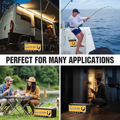 Rvpozwer 12V 200Ah LiFePO4 Battery, Built-in 200A BMS, 15000 Deep Cycles, 2560Wh,Low Temp Protection Lithium Iron Phosphate Battery for Home Energy, RV, Trolling Motor, Marine, Solar, Off-Grid - Image 5