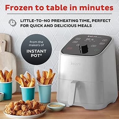 Instant Pot Vortex 2QT Mini Air Fryer,Small Air fryer that Crisps,Reheats, Bakes, Roasts for Quick Easy Meals,Includes over 100 In-App Recipes,is Dishwasher-Safe,from the Makers of Instant Pot, White - Image 2