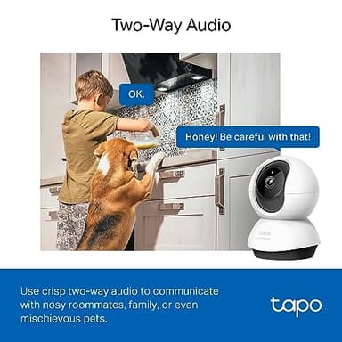 TP-Link Tapo 2K QHD Pan/Tilt Security Camera for Pet Camera, Baby Monitor, Motion Detection, Motion Tracking, 2-Way Audio, Night Vision, Cloud &SD Card Storage, Works w/Alexa & Google Home(Tapo C220) - Image 4