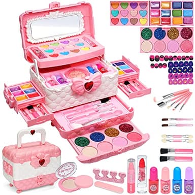 Kids Makeup Sets for Girls - Kids Makeup Sets for Girls 3-4,Play Make Up Kit,Maquillaje para Niñas, Best Toys for Little Girl,Princess Toddler Kid Stuff, Ages456789 10-12 Year Old Girl Birthday Gifts - Image 1