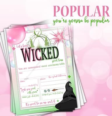 Let's Have a Wicked Good Time - Birthday Invitations - Viewing Party Invites - Set of 15 with envelopes - Image 6