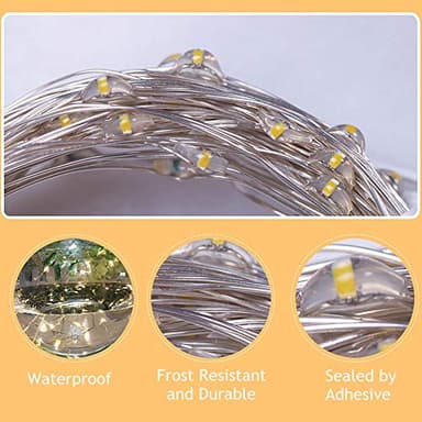 Twinkle Star 33FT 100 LED Silver Wire String Lights, St Patricks Day Fairy Lights Battery Operated LED String Lights for Christmas Wedding Party Home Holiday Decoration, Green - Image 4