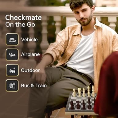 Wooden Magnetic Chess Set | 15 Inch Foldable Chess Board - 2 Extra Queens - Magnetic Chess Game with Storage | Chess Sets for Adults | Handmade Portable Travel Chess Set for Kids & Beginners - Image 7