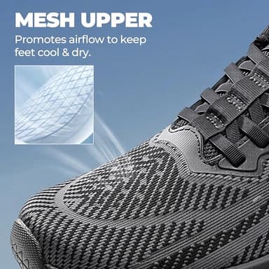 ALLSWIFIT Women's Slip On Walking Shoes Hands-Free Cushion Running Tennis SwiftPlush Non-Slip Comfortable Workout Gym Athletic Fashion Sneakers,Size 8.5,Black,AWUMRS2512 - Image 5