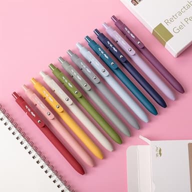 Mr. Pen- Retractable Gel Pens, 12 Pack, Morandi and Vintage Barrels, Fast Dry, Black Gel Pens Fine Point 0.5mm, Aesthetic Pens for Journaling - Image 7