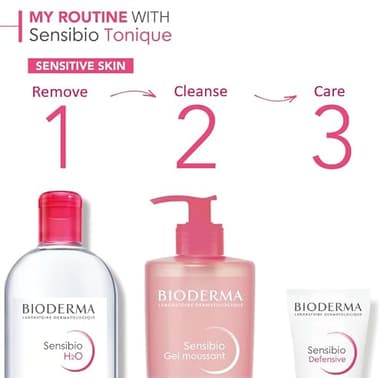 Bioderma Sensibio Foaming Gel Gentle Face Cleanser, Cleansing and Makeup Removing Refreshing Feeling for Sensitive Skin, Unscented, 16.9 Fl Oz - Image 2